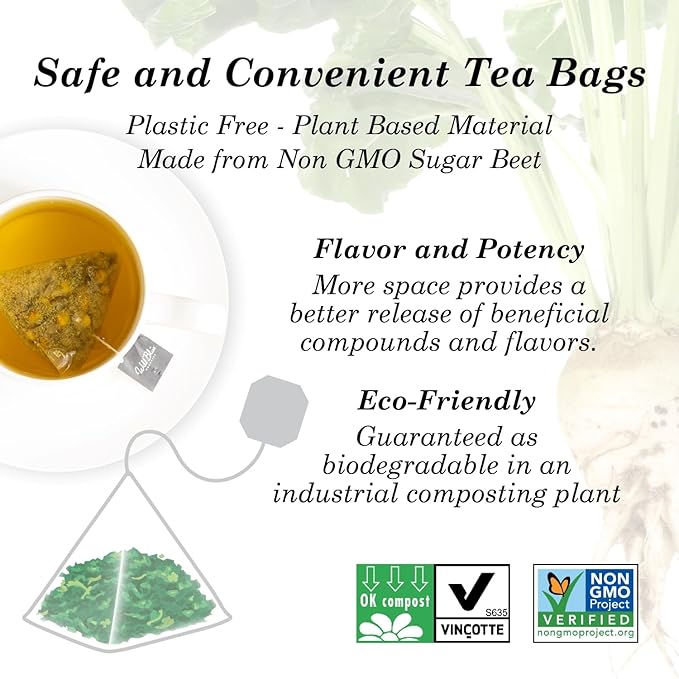 Wild Bliss Organic Chamomile Tea - Caffeine Free Calming Herbal Support - Pharmacopoeia Potency - 20 Plant Based Tea Bags - Bloomnest