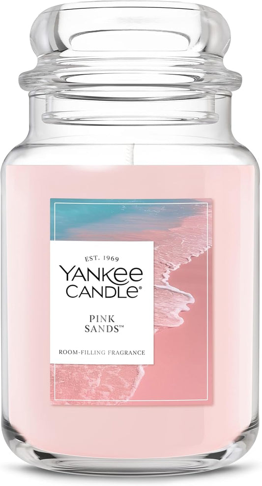 Yankee Candle Pink Sands Scented Candle, 22oz Large Jar with up to 150 Hour Burn Time, Giftable, Birthdays - Bloomnest