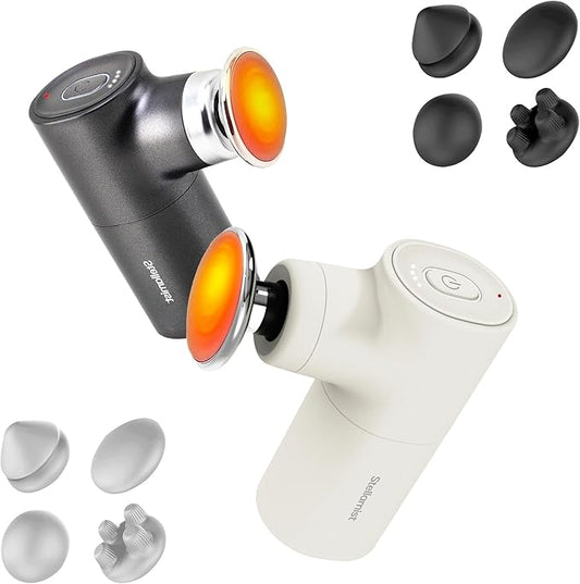 Mini Thermal Massage Gun with Heat, Portable Deep Tissue Percussion Massager, Color Silicone Sleeves Travel Size - Bloomnest