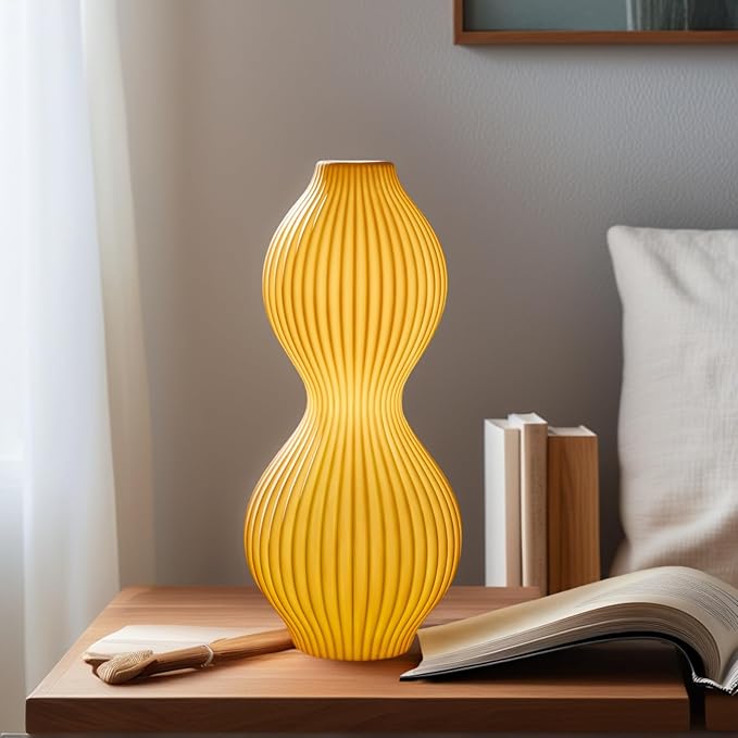 RONDURE 15.8" Modern Ceramic Table Lamp, Modern Bedside Lamps for Bedroom, Living Room and Nightstand, White Translucent Ceramic Shade, Warm Ambient Lighting, Home Decor - Bloomnest