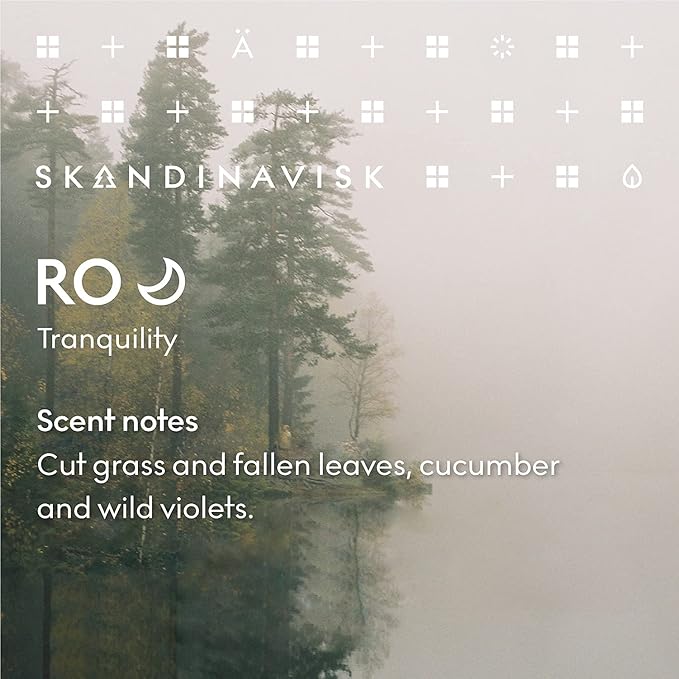 Skandinavisk RO 'Tranquility' Scented Candle. Fragrance Notes: Cut Grasses and Fallen Leaves, Cucumber and Wild Violets. 7.0 oz. - Bloomnest