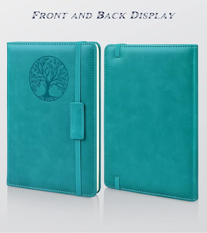 Lined Journal Notebook for Women Men,256 Pages A5 Hardcover Leather Journals for Writing,Travel,Business,Work & School,College Ruled Notebooks for Note Taking,Diary Notepad 5.7"×8.3" (blue) - Bloomnest