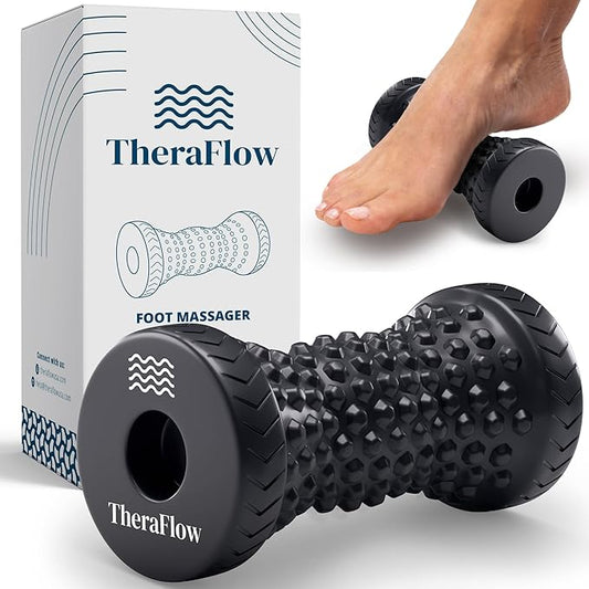 TheraFlow Foot Massager for Plantar Fasciitis Relief - Portable & Lightweight Foot Massager for Neuropathy Pain Relief for Feet, 360° Acupressure Nubs - Bloomnest