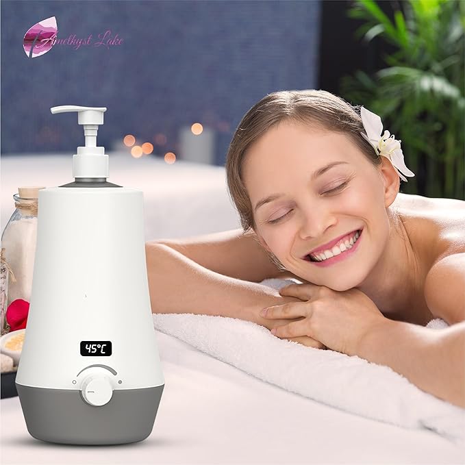 Massage Oil Warmer for Professional Salon Spa Massage, Home Lotion Warmer Plug-in Oil Heater Beauty Salon Treatment (2nd Gen) - Bloomnest