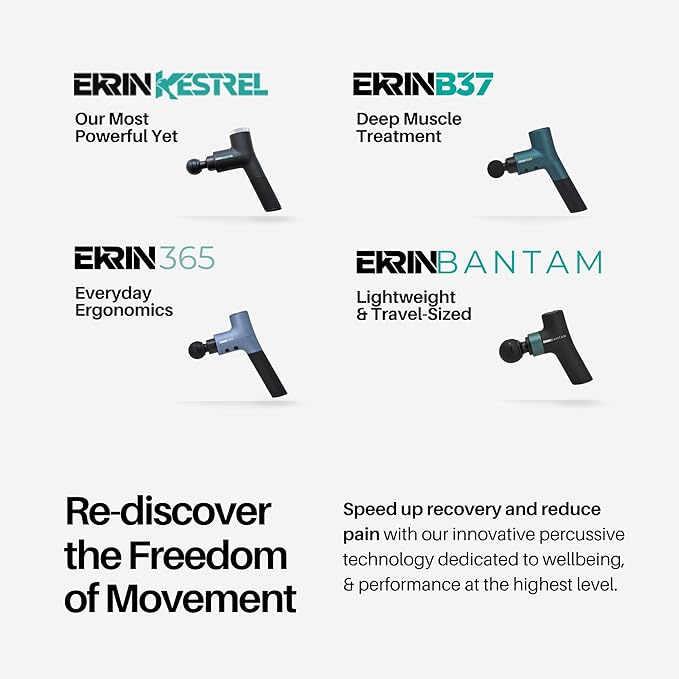Ekrin Athletics Kestrel Massage Gun: Enhanced Precision & Comfort for Superior Muscle Recovery & Wellness | Relieve Sore Muscles and Stiffness - Bloomnest