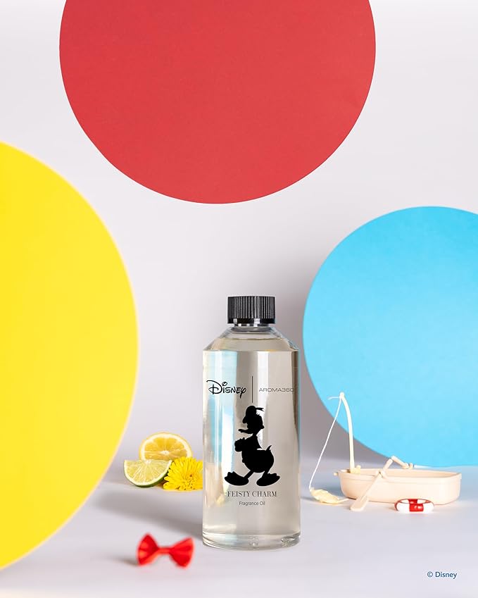 Aroma360 | Disney Feisty Charm Oil Blend | Donald Duck | Luxury Essential Oil | Aromatherapy Scent Diffuser Oil | Blue Cedar, Cardamom and Eucalyptus 16.9 fl oz, 500 mL - Bloomnest