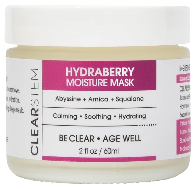 CLEARSTEM HYDRABERRY Hydrating Face Mask for Women - Night Mask for Sleeping for Women with Ceramides, Arnica & Magnesium PCA - Overnight Mask for Evening Hydration to Nourish & Protect Skin Barrier - Bloomnest