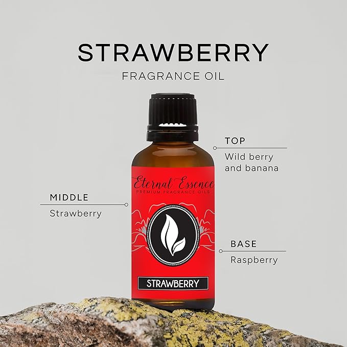 Eternal Essence Oils Strawberry 30ml Premium Fragrance Oil - for Candle, Soap Making, Aromatherapy, Diffusers, Home Care, & Humidifiers EternalEssenceOils