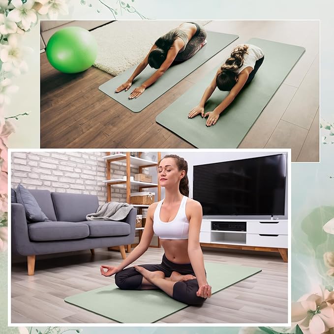 Timgle 6 Pack Yoga Mats Bulk Non Slip Exercise Yoga Mat Thick Anti Slip Tear Resistant Sports Gym for Fitness Stretching Home Workout and Studio - Bloomnest