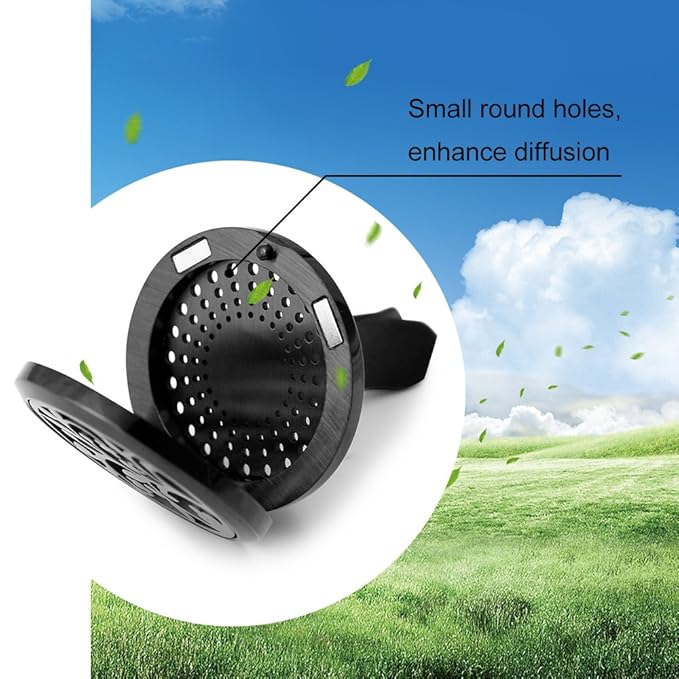 Car Air Freshener Vent Clip - 2PCS 30mm Black Car Essential Oil Diffuser Vent Clips for Home Office Room with 12 Felt Pads Mother's Day, Birthday Gift for Women & Men - Bloomnest