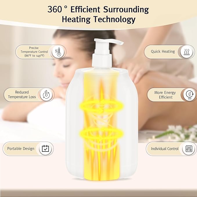Meifuly Massage Oil Warmer and 16Pcs Hot Stones Massage Set with Temperature Adjustment - Bloomnest