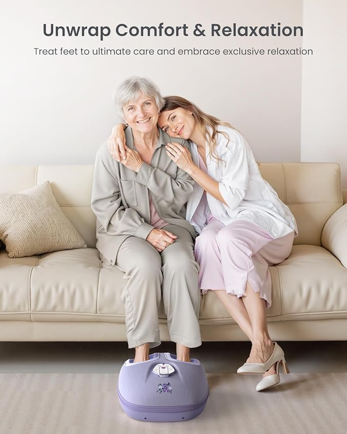 RENPHO Foot Massager Machine with Heat [2026 Upgraded], Shiatsu Foot Massager for Plantar Fasciitis, Birthday Gifts for Women, Wireless Control, Best Gifts for Women/Mom/Wife, PU