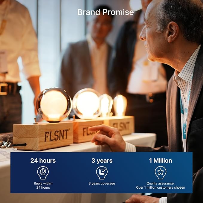 FLSNT 100W Equivalent Candelabra LED Bulbs 5000K Daylight, Dimmable LED Chandelier Light Bulbs for Dining Room, Living Room, Porch, 800LM, E12 Base, 24 Pack UL,CA65 Listed. - Bloomnest