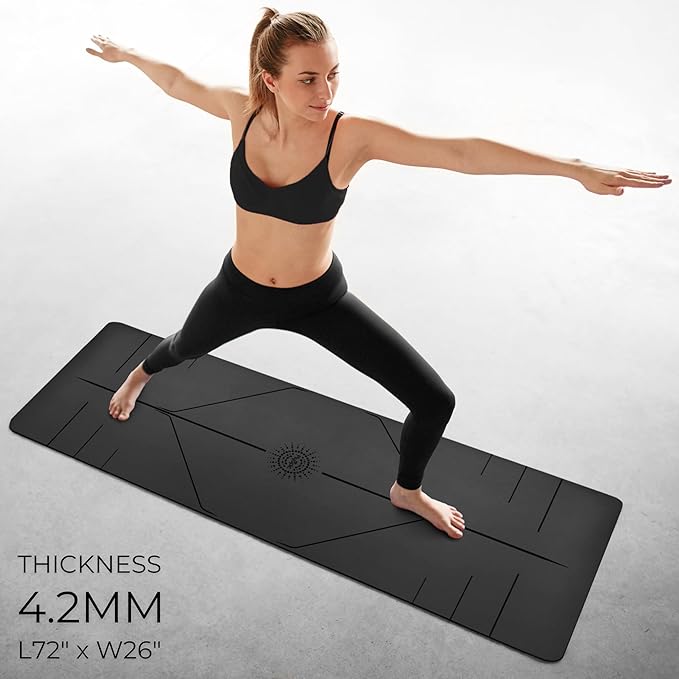 Plyopic. Ultra-Grip Pro Yoga Mat – EXTREME Non-Slip Performance - Dry Grip & Wet Grip - Alignment Lines - Comfortable & Sweat Resistant - For Yoga, Pilates, Exercise, Workout, Bikram & Hot Yoga - Bloomnest