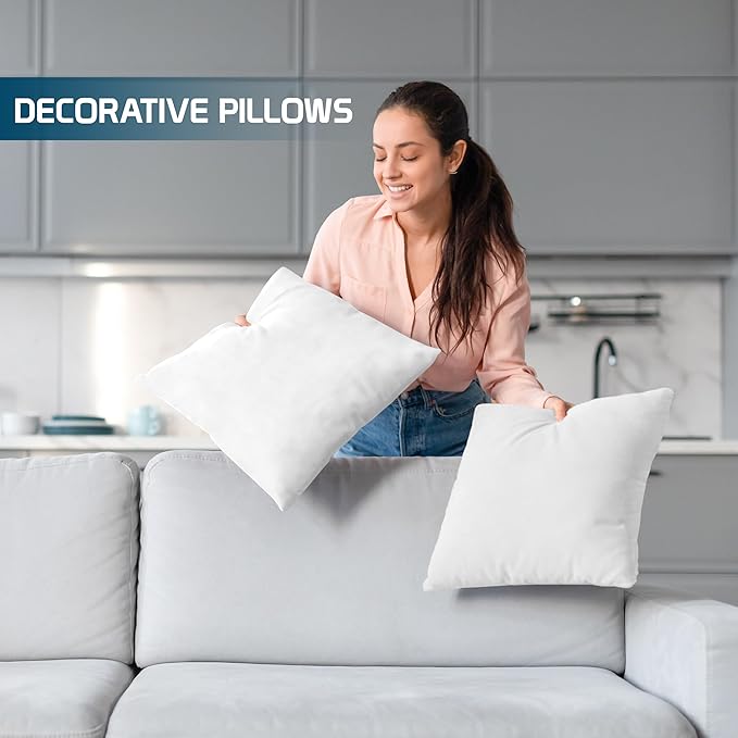 Utopia Bedding Throw Pillows Insert (Pack of 4, White) - 28 x 28 Inches Bed and Couch Pillows - Indoor Decorative Pillow - Bloomnest
