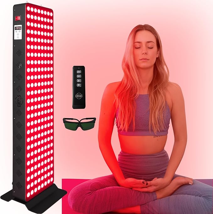 Red Light Therapy Device for Full Body, 630nm, 660nm, 810nm & 850nm, Near Infrared Dual-Chip Clinical Grade LED Panel for Smooth Skin, Weight & Pain Management and Overall Wellness (1000-Watt 200-LED) EXESAS