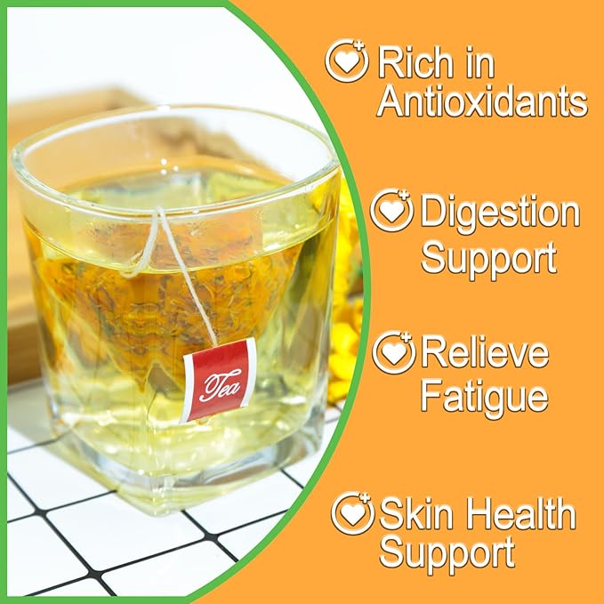 TEARELAE - Premium Calendula Flowers Tea Bags - 1.5g x 40 Count - Natural Calendula Tea Cut & Sifted - Non-GMO - Caffeine-free - Digestion Support & Improve Skin Health - Bloomnest