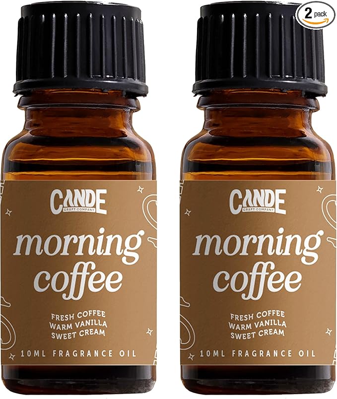 CANDECraftCo Premium Fragrance Oil – Diffuser Oils Fragrances Scented for Home, Candle Soap Making Supplies, Aromatherapy Blends for House (0.34 Fl Oz) (2-Pack, Morning Coffee) - Bloomnest