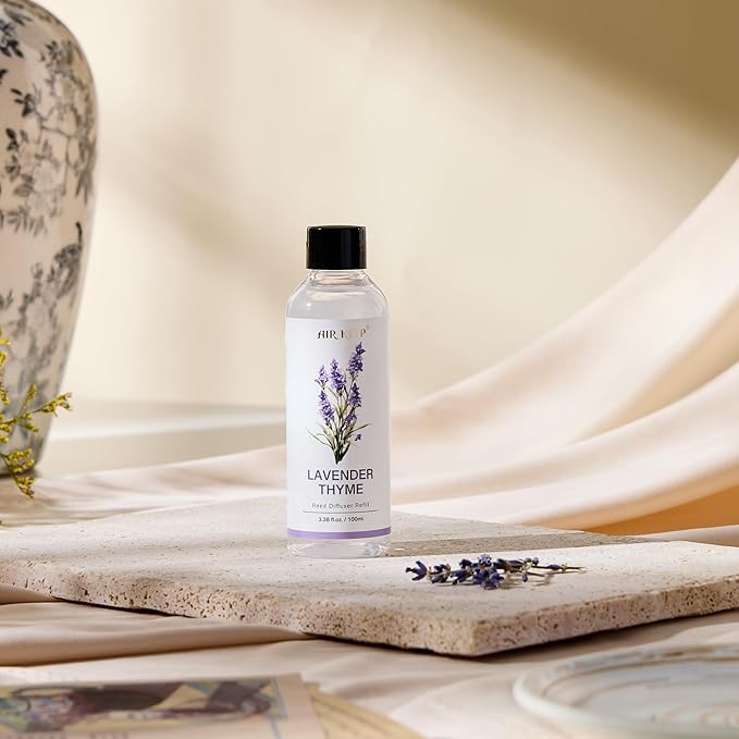 Airkeep Reed Diffuser Oil Refill/Lavender Thyme/3.38oz（100ml/1 Pack/Scented Oil Refill for Reed Diffuser Home Fragrance for Bedroom, Bathroom Office Home Decor - Bloomnest