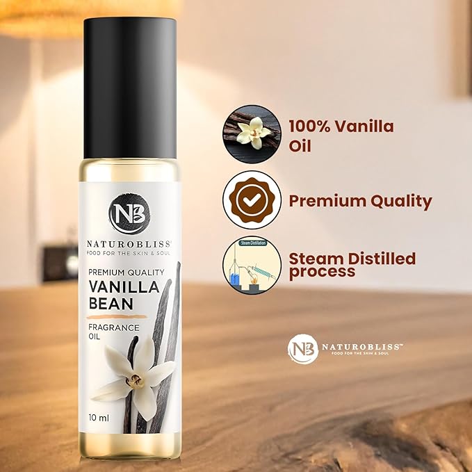 NaturoBliss Vanilla Perfume, Fragrance Oil Roll On 10 ml - Bloomnest