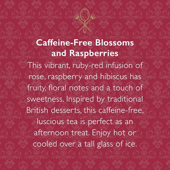 The Republic of Tea Downton Abbey Premium English Rose Tea, 36 Tea Bags, Rose Hibiscus, Caffeine Free - Bloomnest