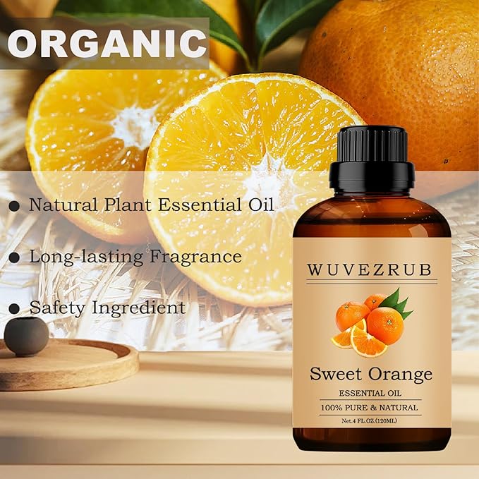 SweetOrange Essential Oils,120ML Pure and Natural Essential Oil for Aromatherapy Diffuser - SweetOrange /4 Fl Oz - Bloomnest
