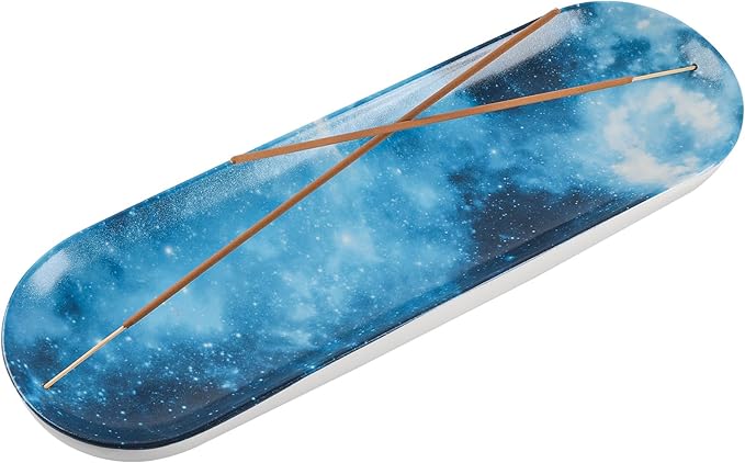 CEREMONY Incense Holder for Sticks, Ceramic Incense Burner with 60 Incense Sticks for Sage Palo Santo, Heat-Resistant Insence-Stick Holder for Backflow Incense Cones Meditation Yoga Spa Room Decor