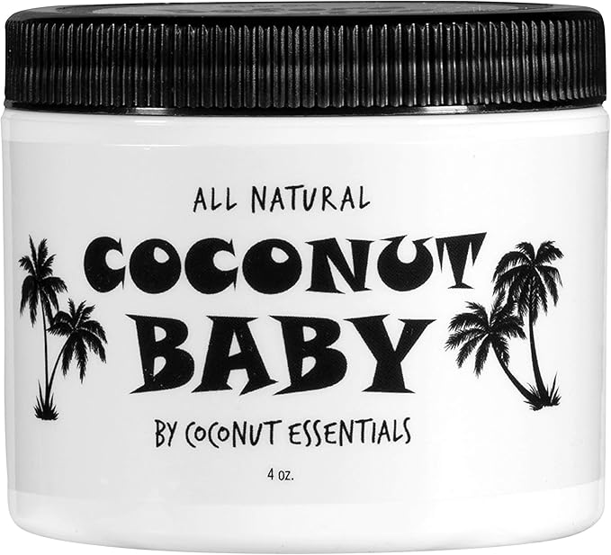 Coconut Essentials Coconut Baby Oil - Natural & Organic Moisturizer, Hair Oil for Cradle Cap Treatment, Newborn Sensitive Skin, Eczema & Psoriasis Relief, Unscented, Sunflower & GrapeSeed 4 floz - Bloomnest