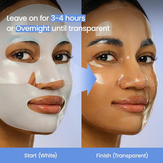 BIODANCE Hydro Cera-nol Real Deep Mask, Hydrating Overnight Hydrogel Mask, Moisturizing, Redness Reducing, Quick Soothing, Korean Skin Care, Valentines Day Gifts for Her |1.19oz(34g) x4ea - Bloomnest
