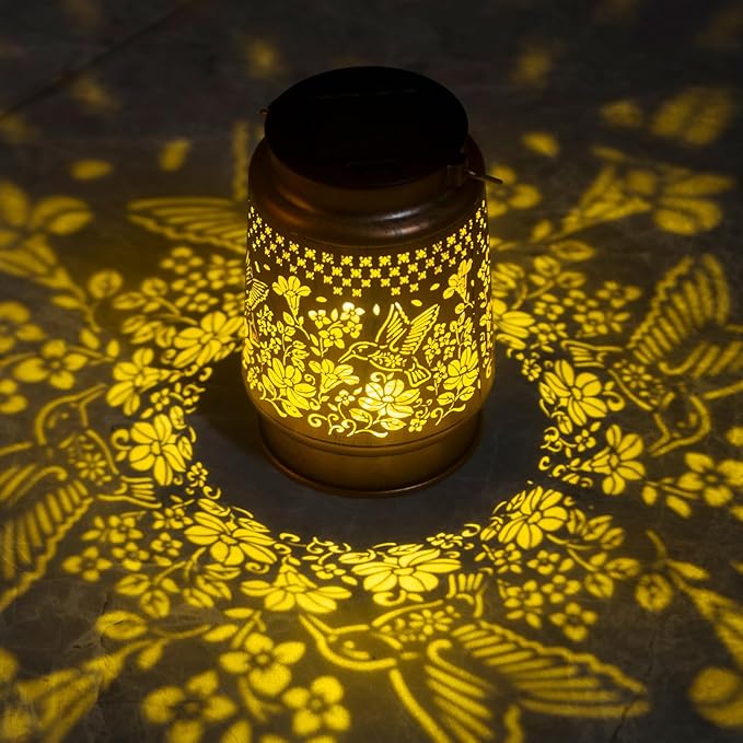Solar Powered Hummingbird Lantern Lights for Outdoor Garden, Hummingbird Gifts, Mother Gifts, Grandma Gifts, Garden Gifts, Christmas Gifts, Gifts for Women - Bloomnest
