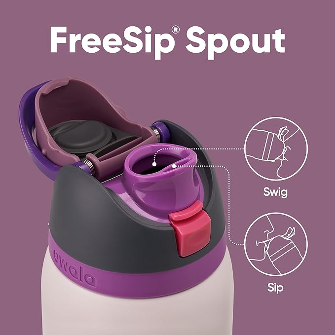 Owala FreeSip Insulated Stainless Steel Water Bottle with Straw for Sports, Travel, and School BPA-Free Sports Water Bottle, 32 oz, Dreamy Field Owala