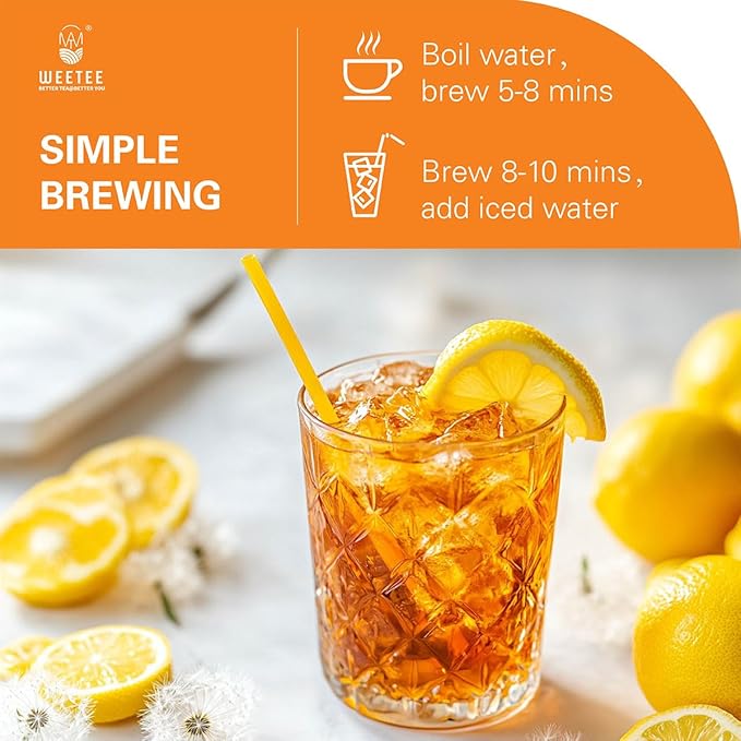 WT WEETEE Dandelion Leaf & Root Tea Bags, 100% Pure Dandelion Leaf and Roasted Dandelion Root Blend, Natural Caffeine-free Herbal Tea 2g x 100 Counts - Bloomnest