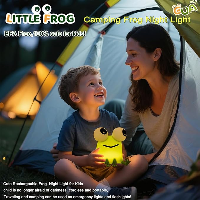 DREAMING MY DREAM Frogs Night Light,Dimmable Silicone Animal Nursery Night Light,Frogs Lamp Decor for Kids Room Bedroom,Birthday Christmas Unique Gift for Kids boy GirlsFrogs - Bloomnest