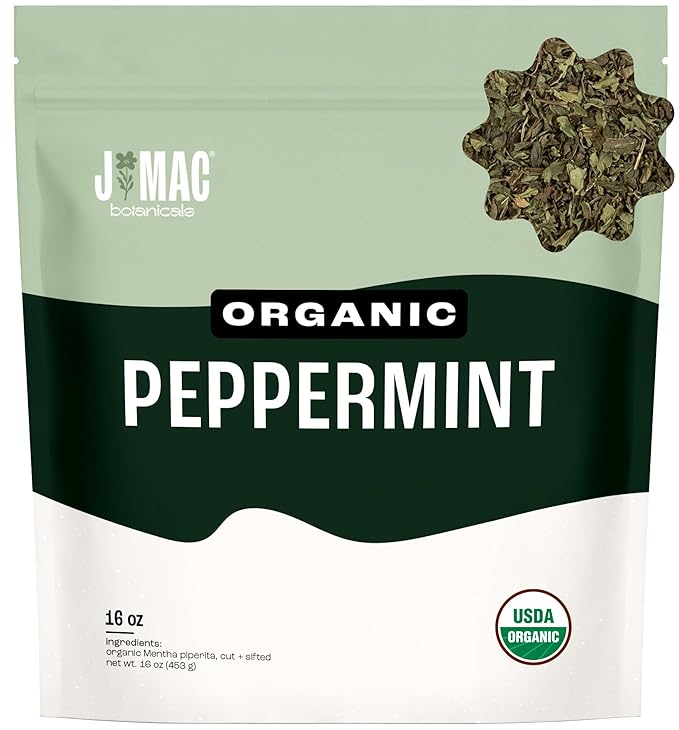 J Mac Botanicals Organic Peppermint Leaf Tea - Bloomnest