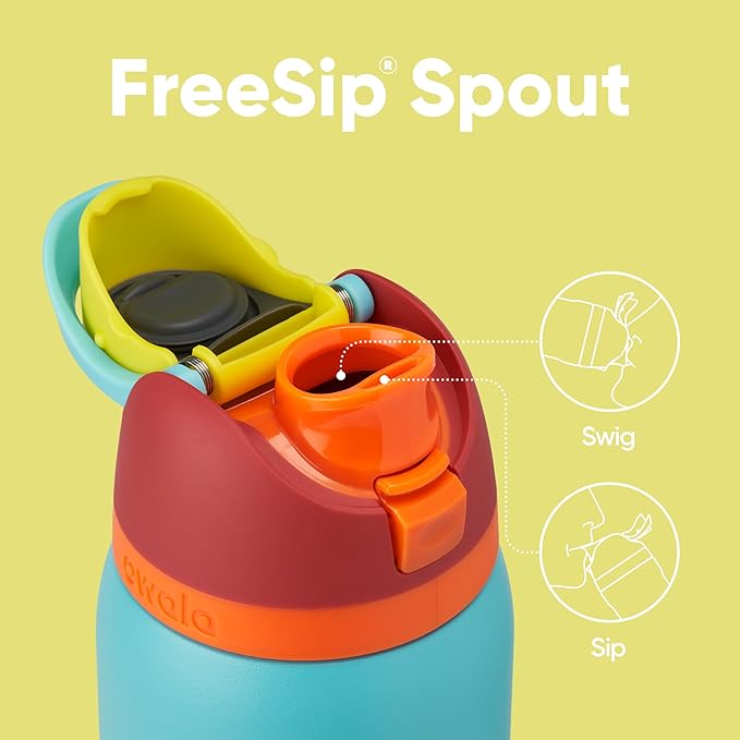 Owala FreeSip Insulated Stainless Steel Water Bottle with Straw, BPA-Free Sports Water Bottle, Great for Travel, 32 Oz, Summer Sweetness Owala