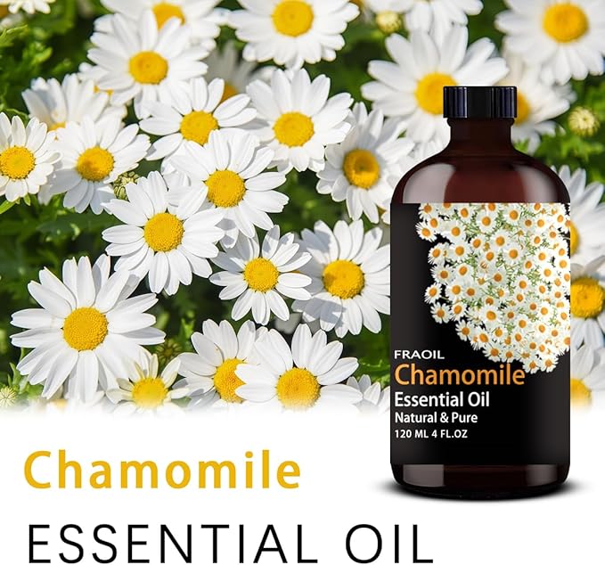 Chamomile Essential Oil, Chamomile Oil 4 Fl Oz 120ML for Diffuser Humidifier Yoga Cleaning DIY Candle Soap Making Perfume Gift for Women Essential Oils - Bloomnest