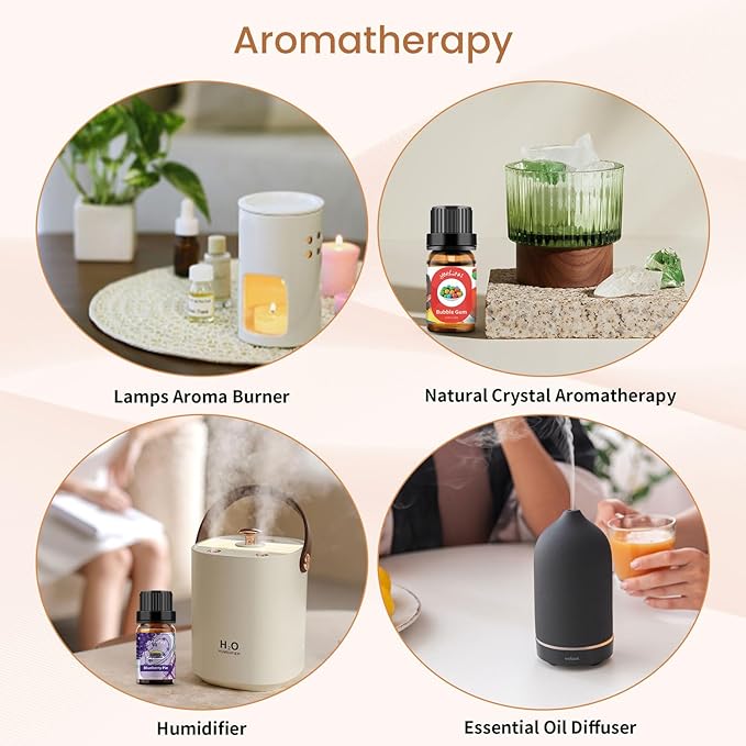 yethious Bubble Gum Essential Oil for Diffuser Blueberry Pie Bubble Gum Essential Oil Set Bubble Gum Oil 100% Pure Aromatherapy Oils - 2pcs X 10ml - Bloomnest