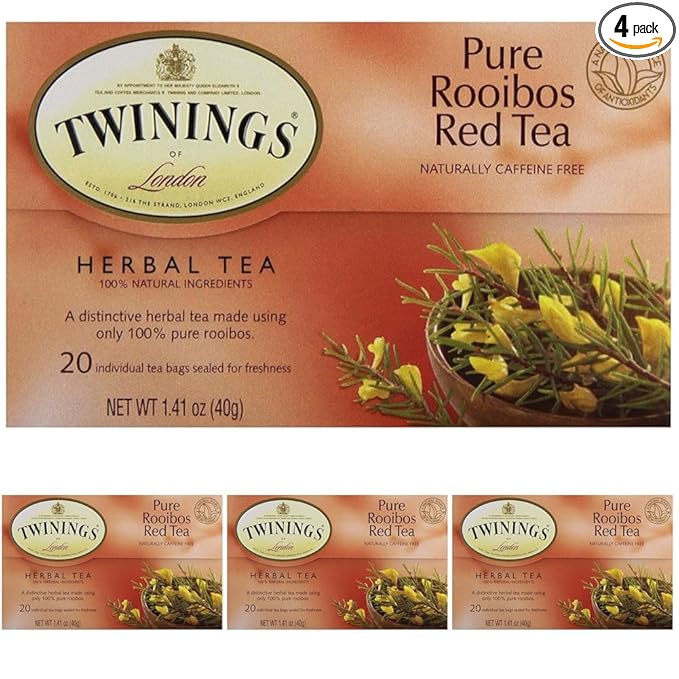 Twinings Tea Red African Rooibos Tea, 20 ct (Pack of 4) - Bloomnest