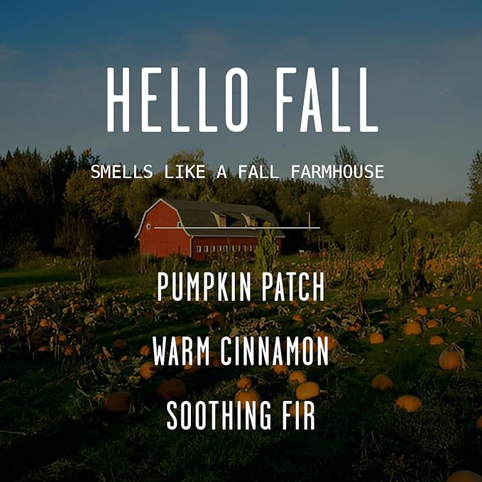 Fall Candles - 'Hello Fall Scented Candle' w/Cinnamon, Pumpkin & Fir I Infused with Essential Oils Autumn Scented Soy Candles for Home Décor, 9oz Reusable Jar, 50Hr Burn, Made in USA - Bloomnest