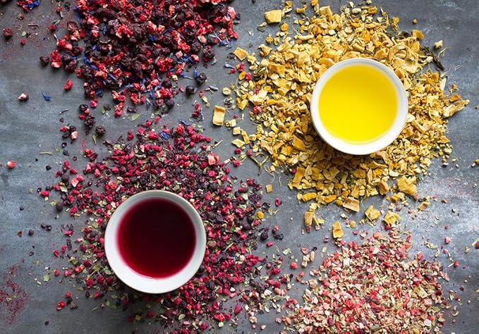 Rishi Tea Scarlet Herbal Tea - Organic Loose Leaf, Caffeine Free Berry Fruit Blend, Enjoy Hot or Iced - 16 Ounces, 40+ Servings - Bloomnest