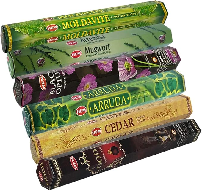 Hem Incense Sticks Variety Pack #27 and Incense Stick Holder Bundle with 6 Leafy Fragrances - Bloomnest
