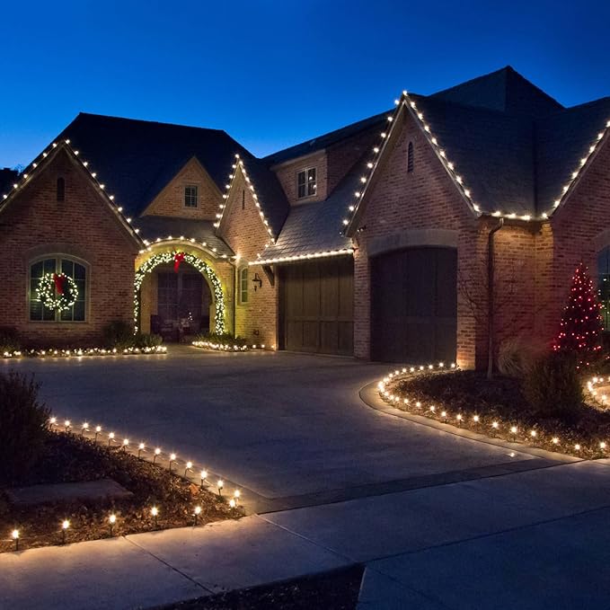 Meconard C9 Led Replacement Christmas Light Bulbs, C9 Shatterproof Led Bulbs for Christmas Indoor Outdoor String Lights,E17 Intermediate Base, Commercial Grade Holiday Bulbs, Warm White, 25Pack - Bloomnest