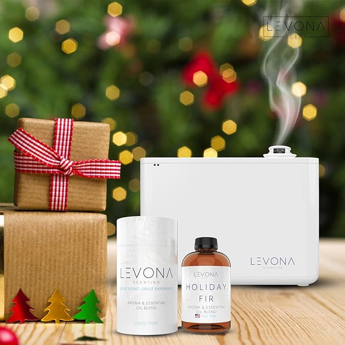 Levona Scent Christmas Essential Oils for Diffuser: Holiday Fir Essential Oil for Diffusers for Home - Essential Oils with Notes of Sandalwood & Amber Oil - Winter Fir and Balsam Fragrance - 700Ml LEVONASCENT