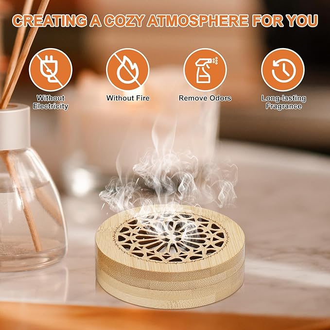 2 Pcs Essential Oil Diffuser Stone, Diffuser for Essential Oils Great for Decorating at Home, Office or Car, and Gift-Giving - Bloomnest
