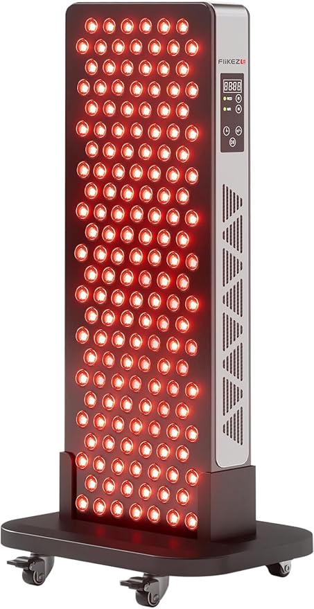 2026 Upgraded Red Light Therapy for Body Face, 4-Chip 630nm/660nm/830nm/850nm Red Light Panel with 3 Modes, Dimmable & Timer, Infrared Light Therapy for Home Office Gym, Pro 156 LEDs Flikeze