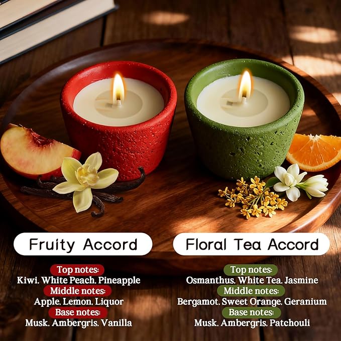 Scented Candle, 4pcs Aromatherapy Candle with Colorful Cans, Nature Scents Soy Candle Jar 60-Hour Burn Time with Warm Flame Candles Gift for Christmas Home - Bloomnest