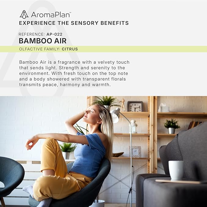 AromaPlan Hotel Scents Bamboo Air 5 Fl Oz (2 Pack), Luxury Aroma & Hotel Fragrance Diffuser Oil- Hotel Diffuser Oil for Aromatherapy- USA Made, Bigger Bottle, Bolder Aroma & Longer Lasting - Bloomnest