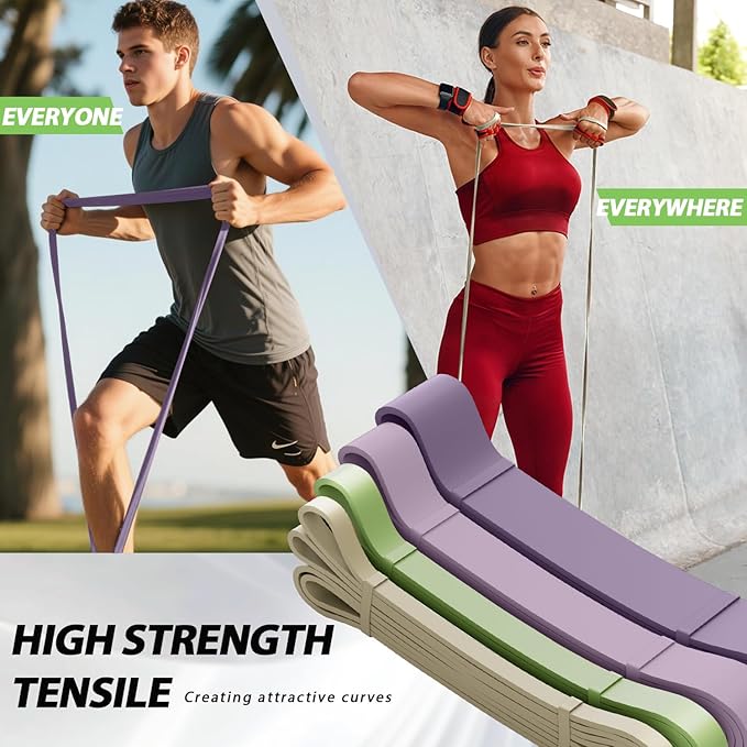 LEEKEY Resistance Bands Set for Pull-Up Assistance & Full-Body Training, Multi-Level Exercise Bands with Bag for Home Workouts, Physical Therapy, Strength Training (Men/Women) - Bloomnest