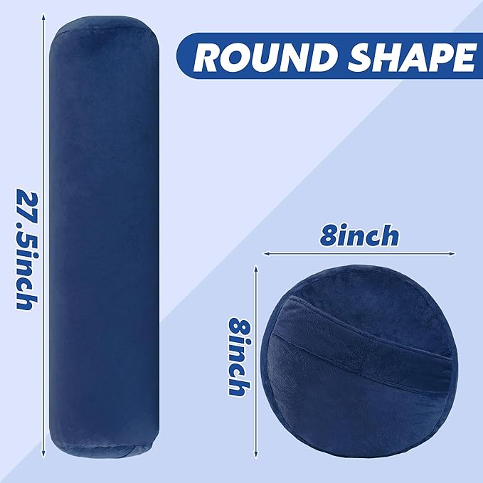 MABOZOO Round Yoga Pillow, Cylindrical Yoga Bolster Pillow with Washable Cover, Meditation Cushion Body Cushion for Practice, Restorative, Meditation - Bloomnest