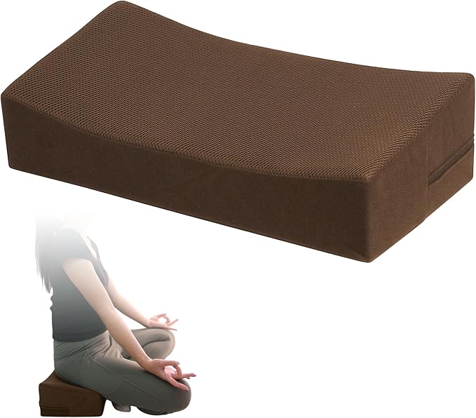 Meditation Cushion - Floor Pillow for Adults - Floor Seating & Meditation Pillow - Yoga Bolster with Washable Cover - High Density Responsive Bamboo Charcoal Foam for Sitting - Bloomnest